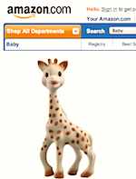 Sophie the Giraffe is a Best-Seller at Amazon.com in the "Baby" Category